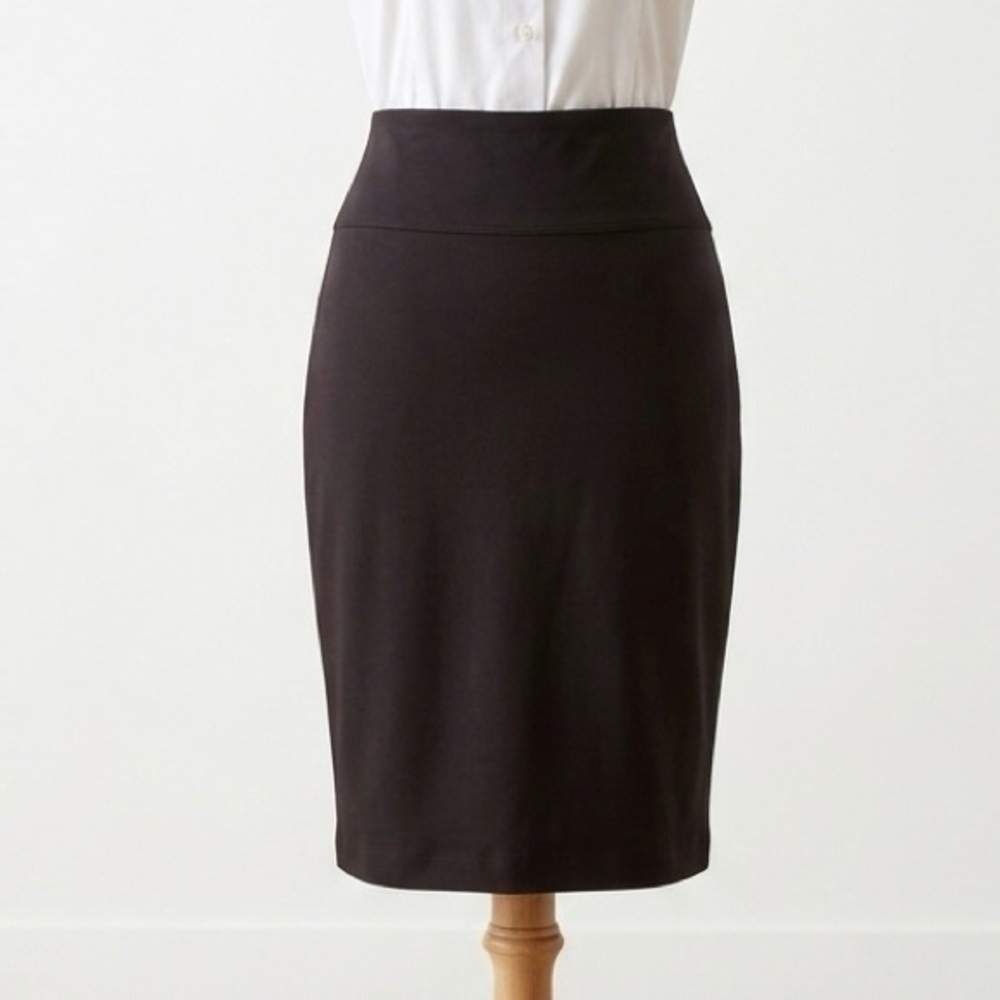 Eileen Fisher Women's Brown washable Crepe Pencil Skirt Size Large pull on NEW